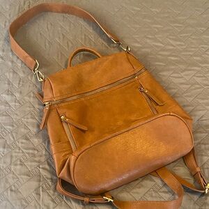 Tan  Women's Backpack purse shoulder bag